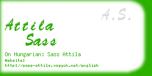 attila sass business card